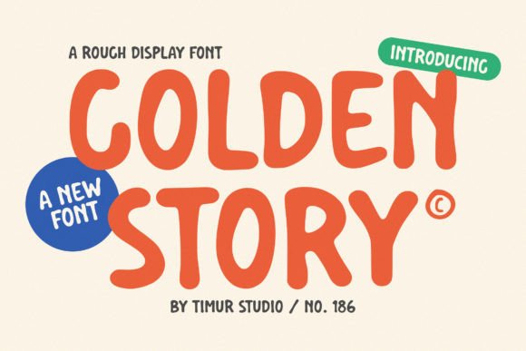 Golden Story: A Bold Display Font for Authentic Design