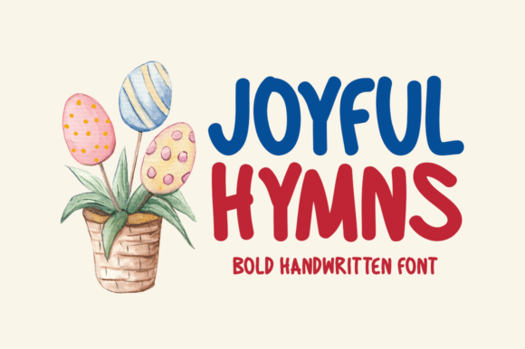Joyful Hymns: A Vibrant Display Font for Handmade Crafts