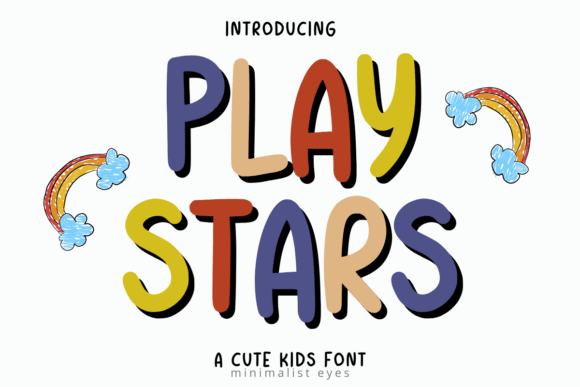 Play Stars: A Cute Display Font for Editorial Design