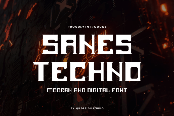 Sanes Techno: A Modern Display Font for Handmade Creators