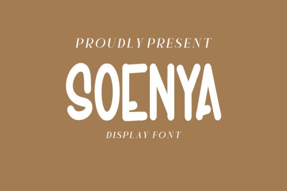 Soenya: A Handwritten Display Font for Editorial Branding