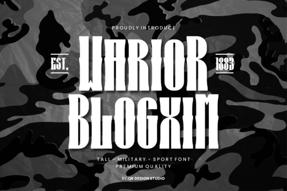 Warior Blogxim: The Bold Display Font for Futuristic Web Design