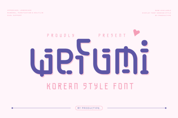 Wefumi: A Premium Display Font for Korean-Inspired Branding